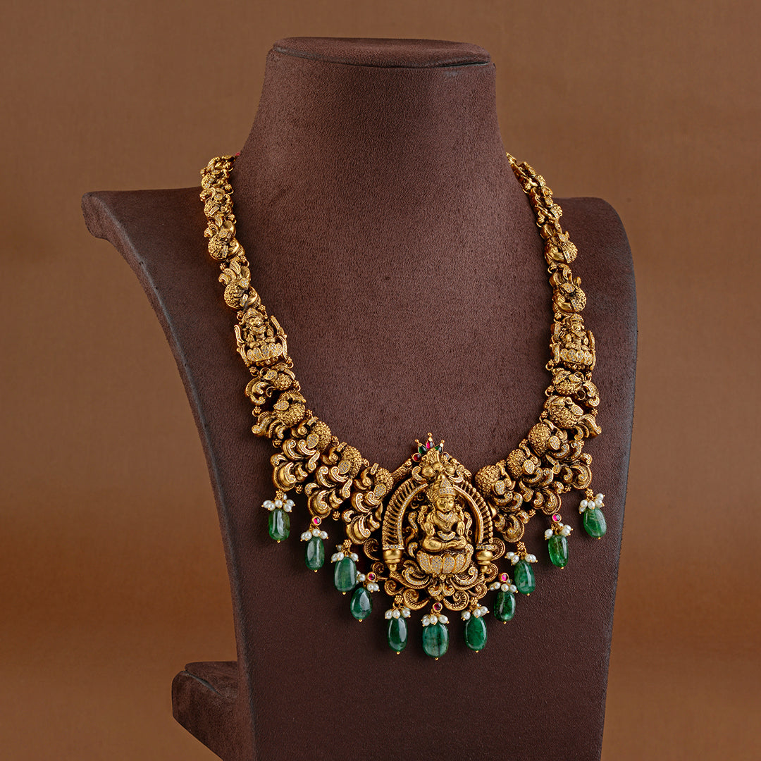 Ethnic Temple Haram Designs In Gold - Krishna Jewellers Pearls and Gems