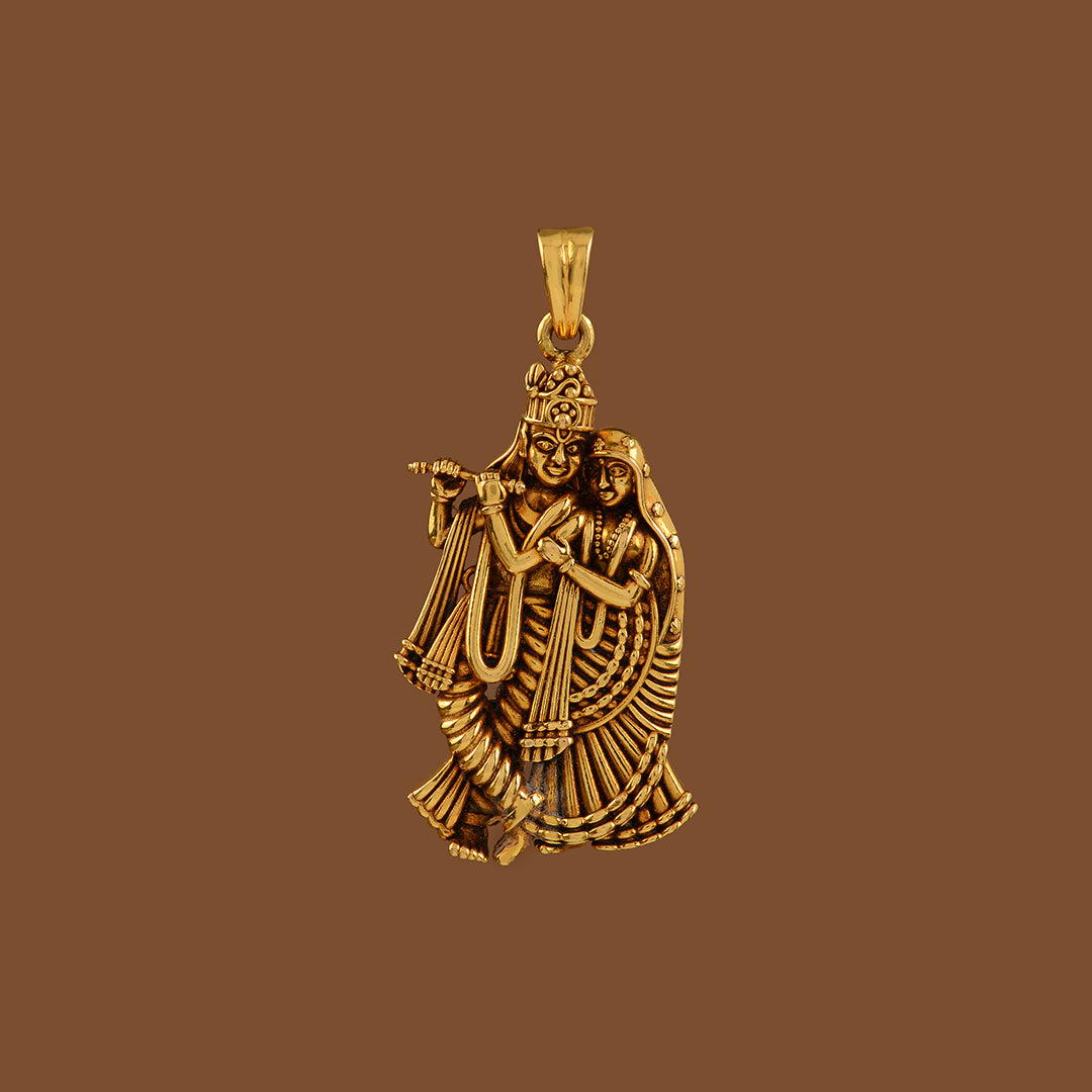 Radha Krishna Gold Pendant - Krishna Jewellers Pearls and Gems