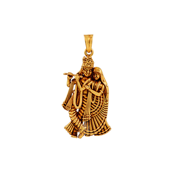 Radha Krishna Gold Pendant - Krishna Jewellers Pearls and Gems