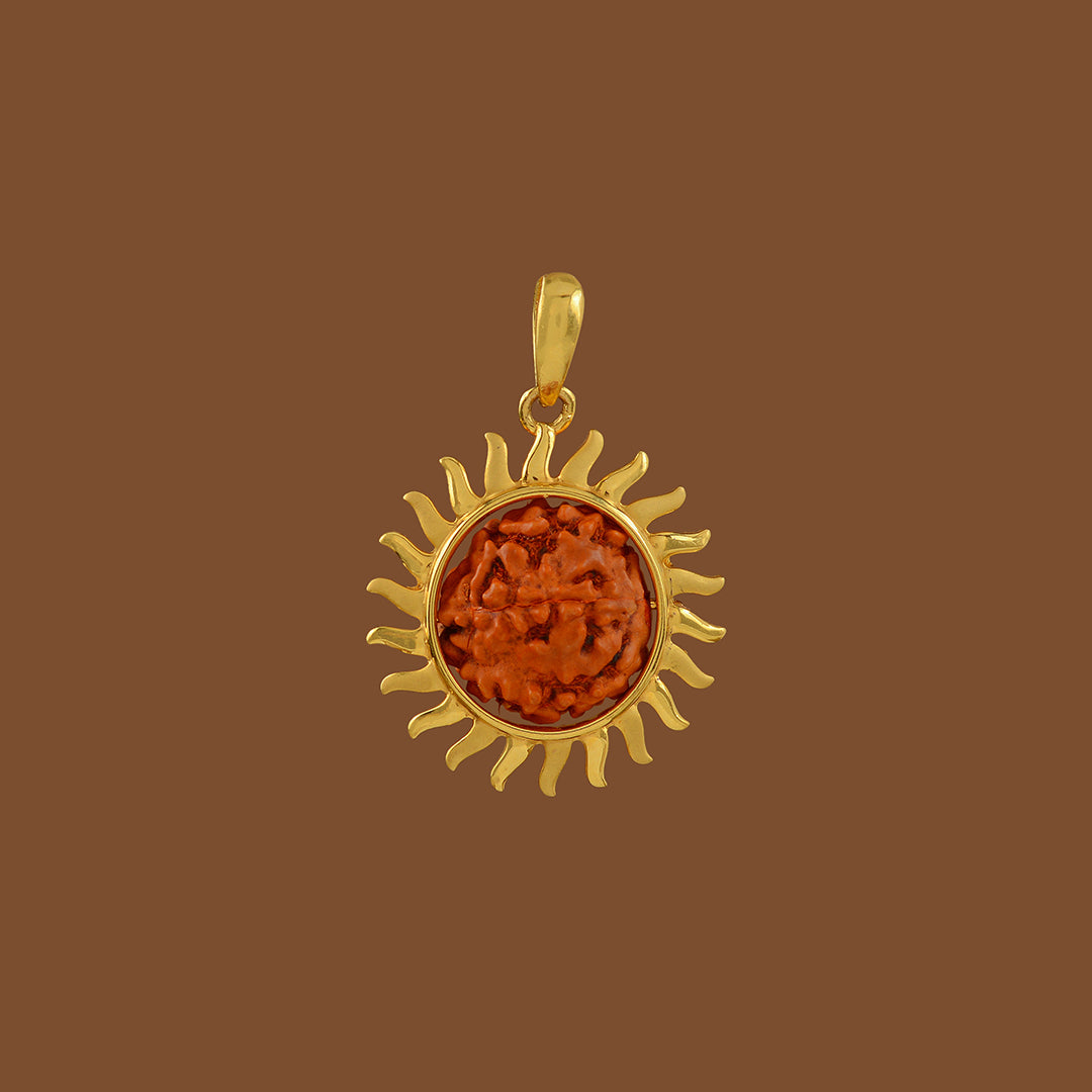 Surya Dev Gold Pendant - Krishna Jewellers Pearls and Gems