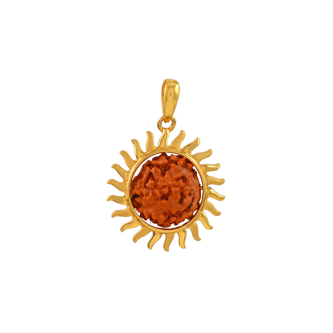 Surya Dev Gold Pendant - Krishna Jewellers Pearls and Gems