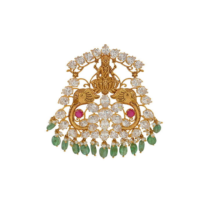 22k Lakshmi Gold Pendant - Krishna Jewellers Pearls and Gems