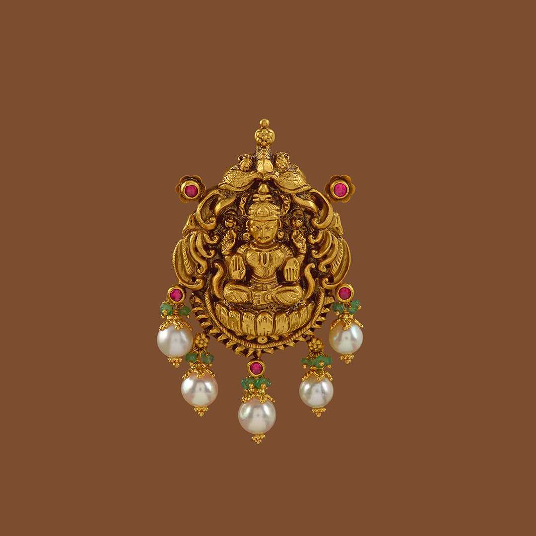 Lord Vinayaka Gold Pendant - Krishna Jewellers Pearls and Gems