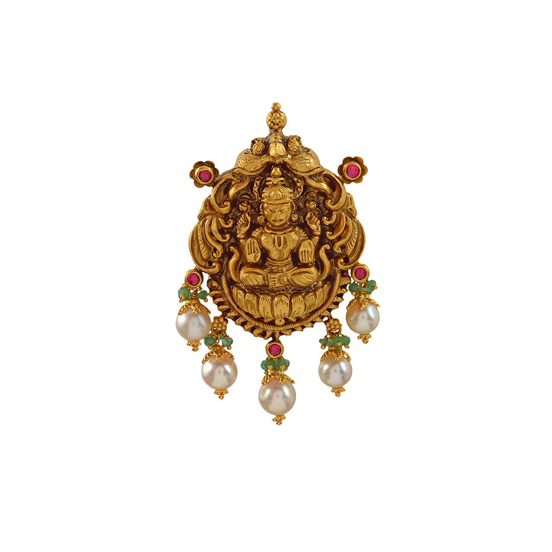 Lord Vinayaka Gold Pendant - Krishna Jewellers Pearls and Gems