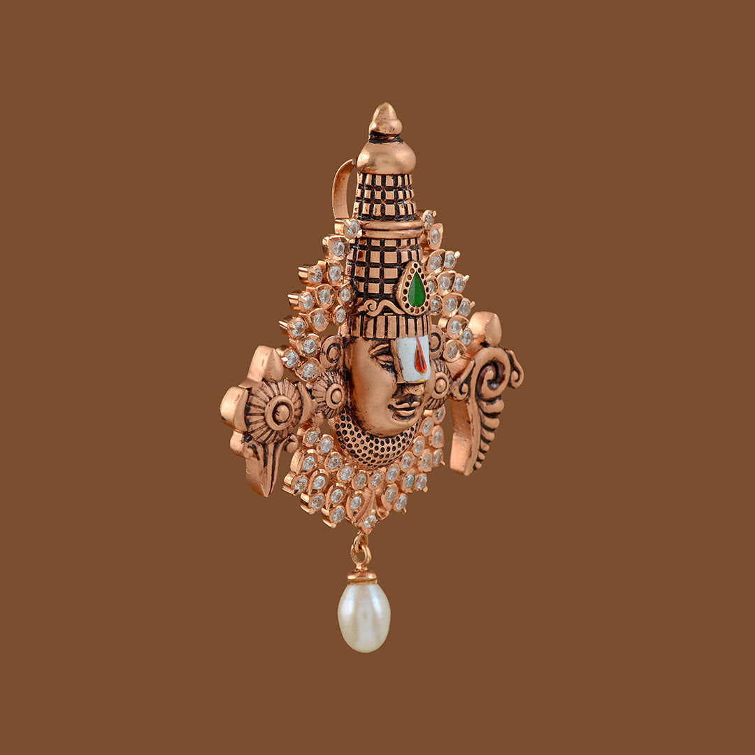 Lord Venteshwara Gold Pendant - Krishna Jewellers Pearls and Gems