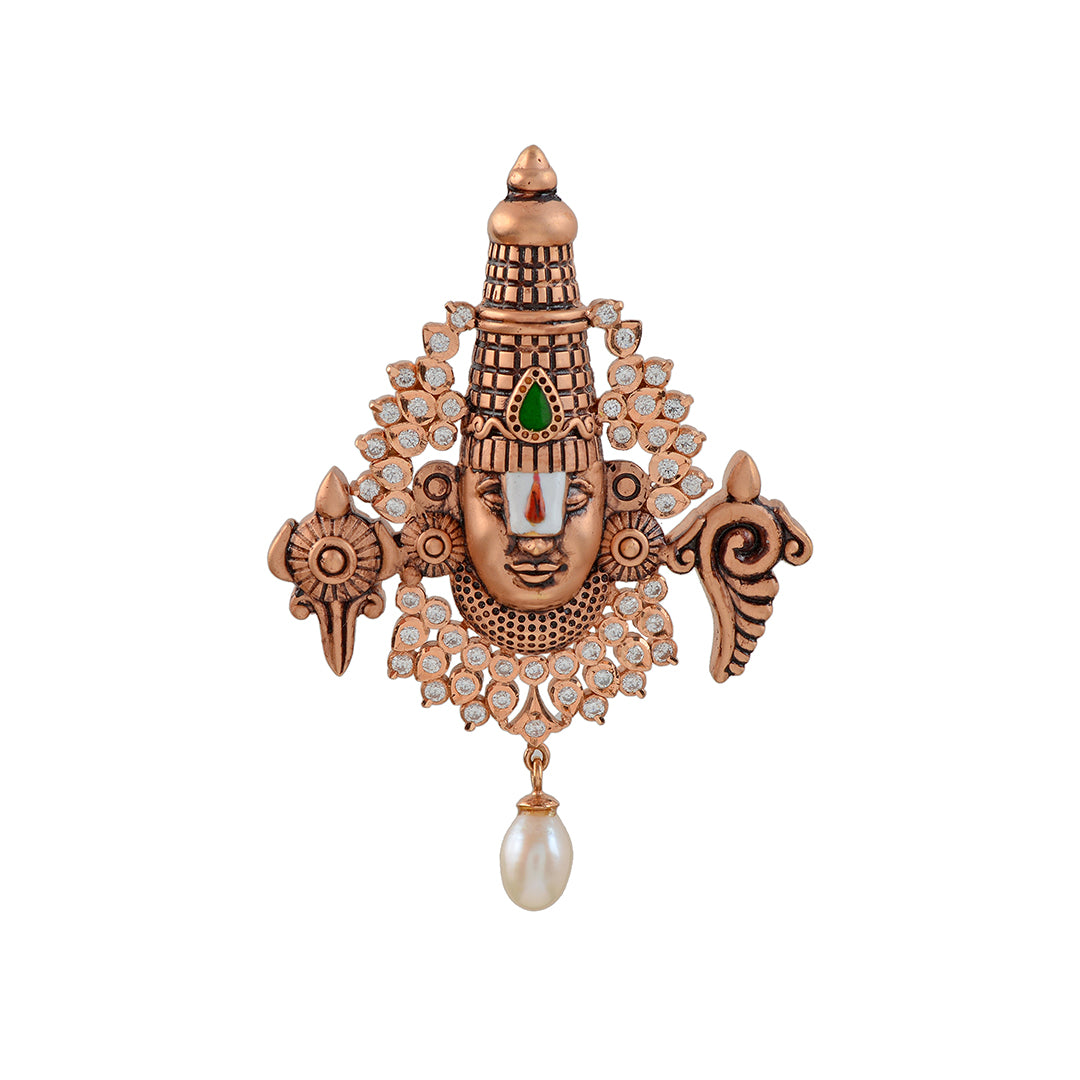 Lord Venteshwara Gold Pendant - Krishna Jewellers Pearls and Gems