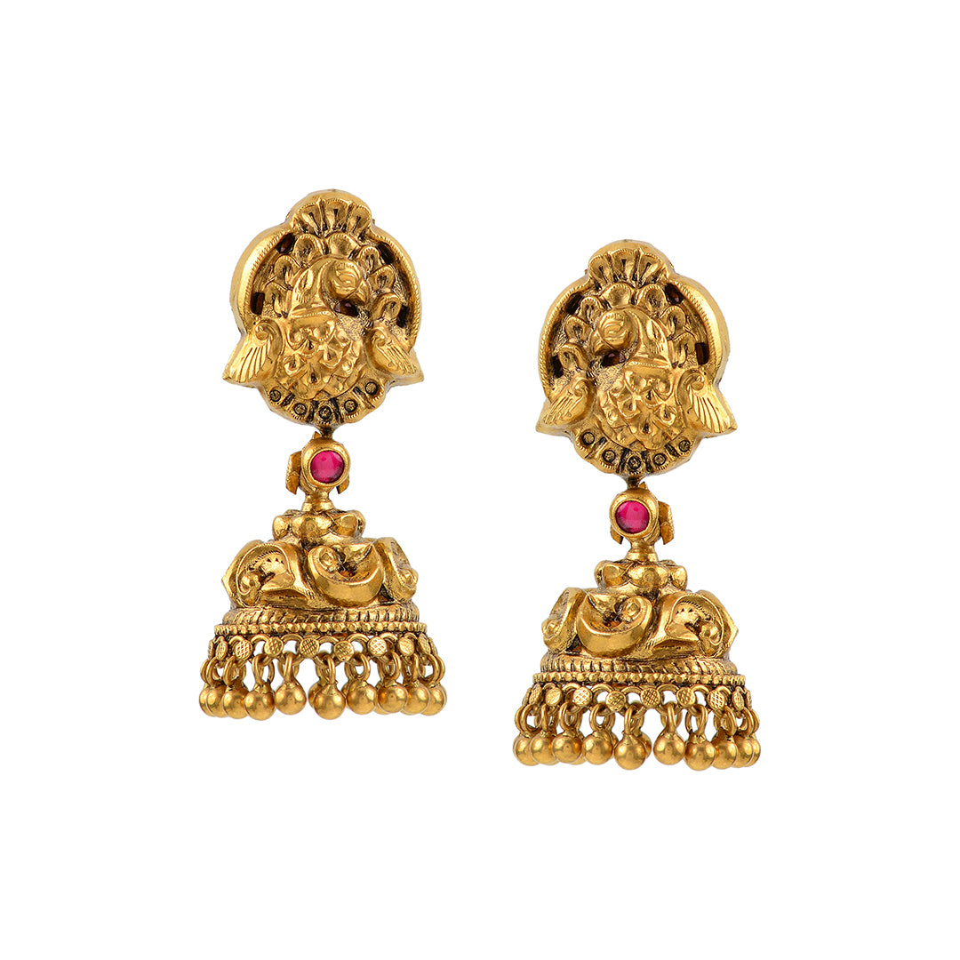 22K Gold Jhumka Earrings - Main Image