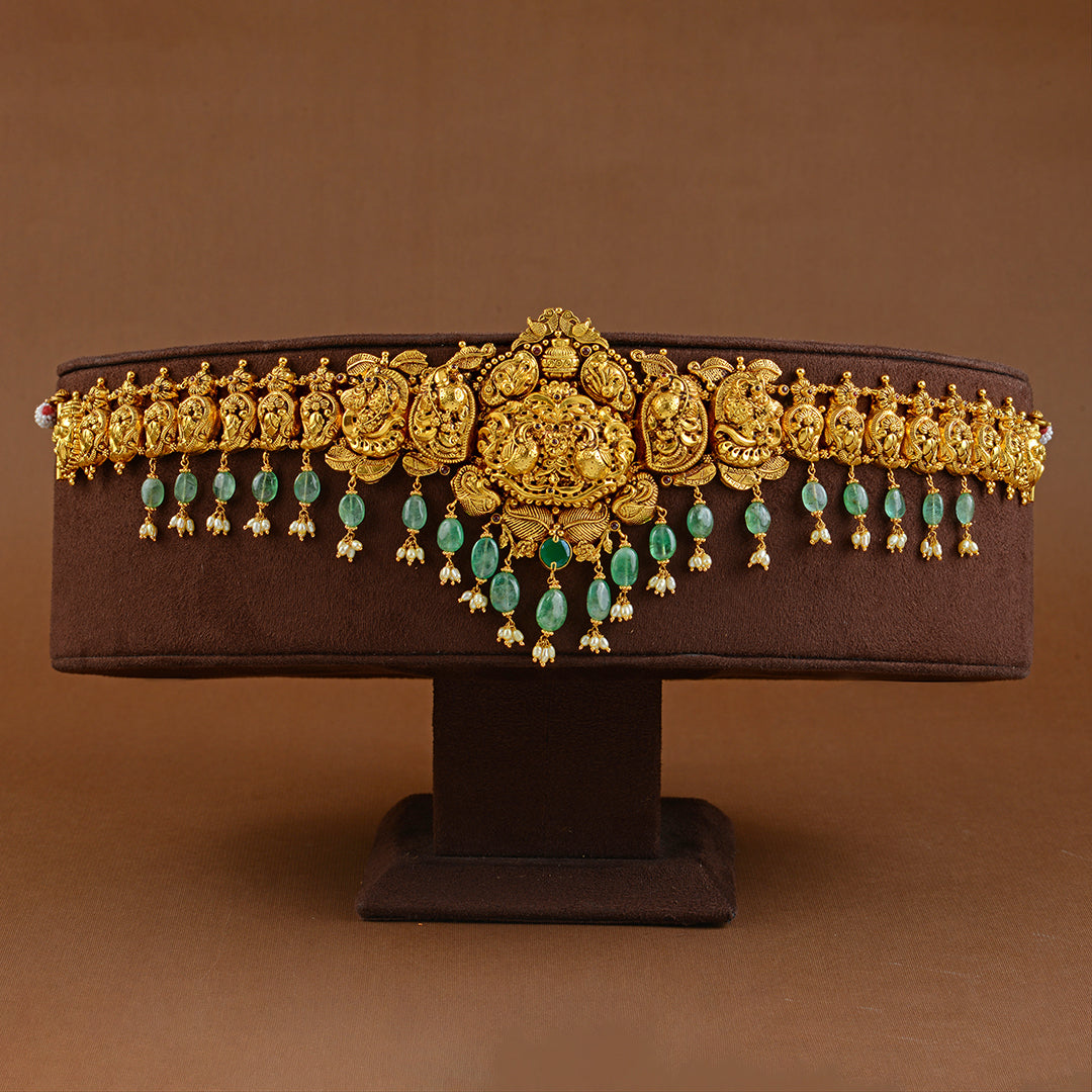 22K Gold Vaddanam in Mango Motif - Krishna Jewellers Pearls and Gems