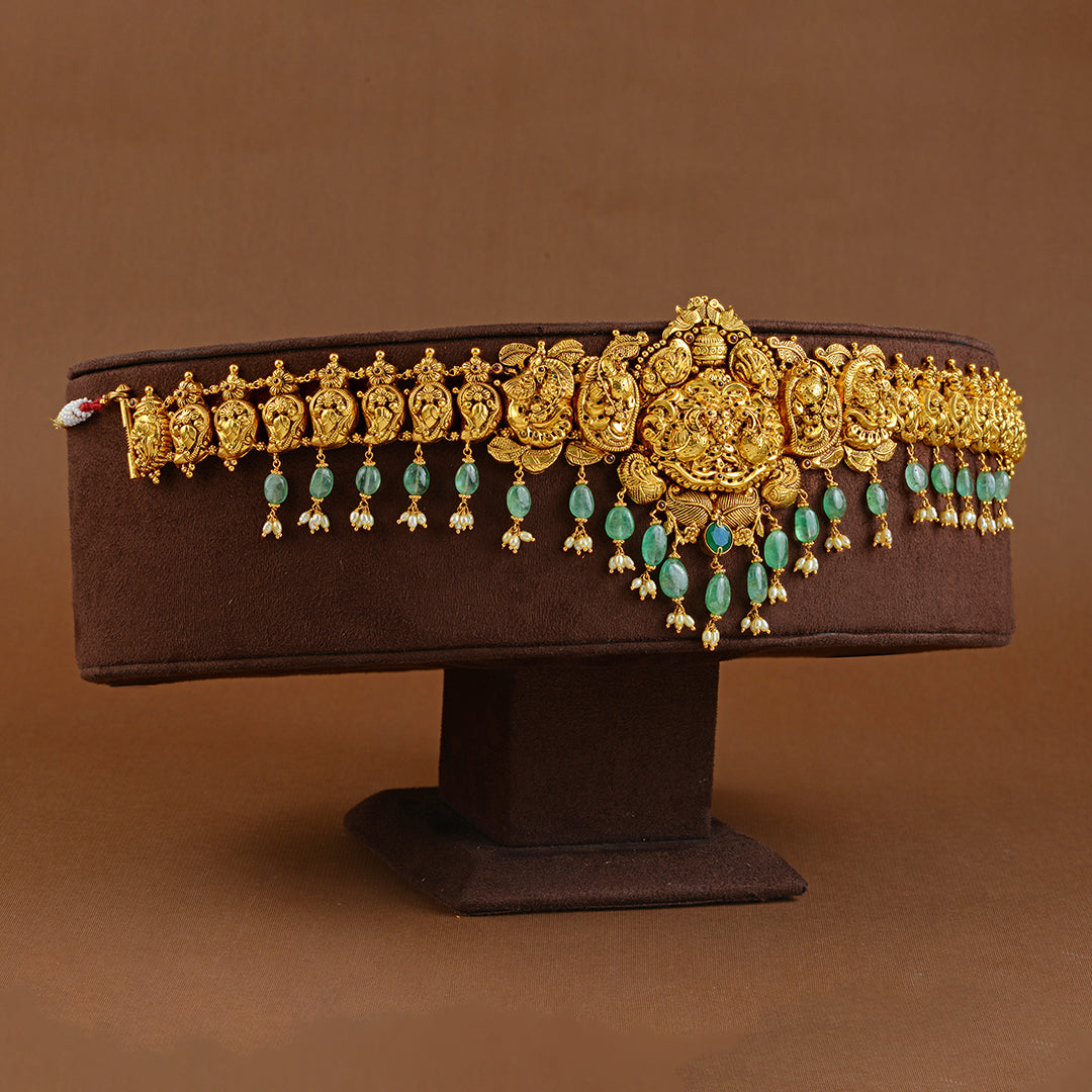22K Gold Vaddanam in Mango Motif - Krishna Jewellers Pearls and Gems