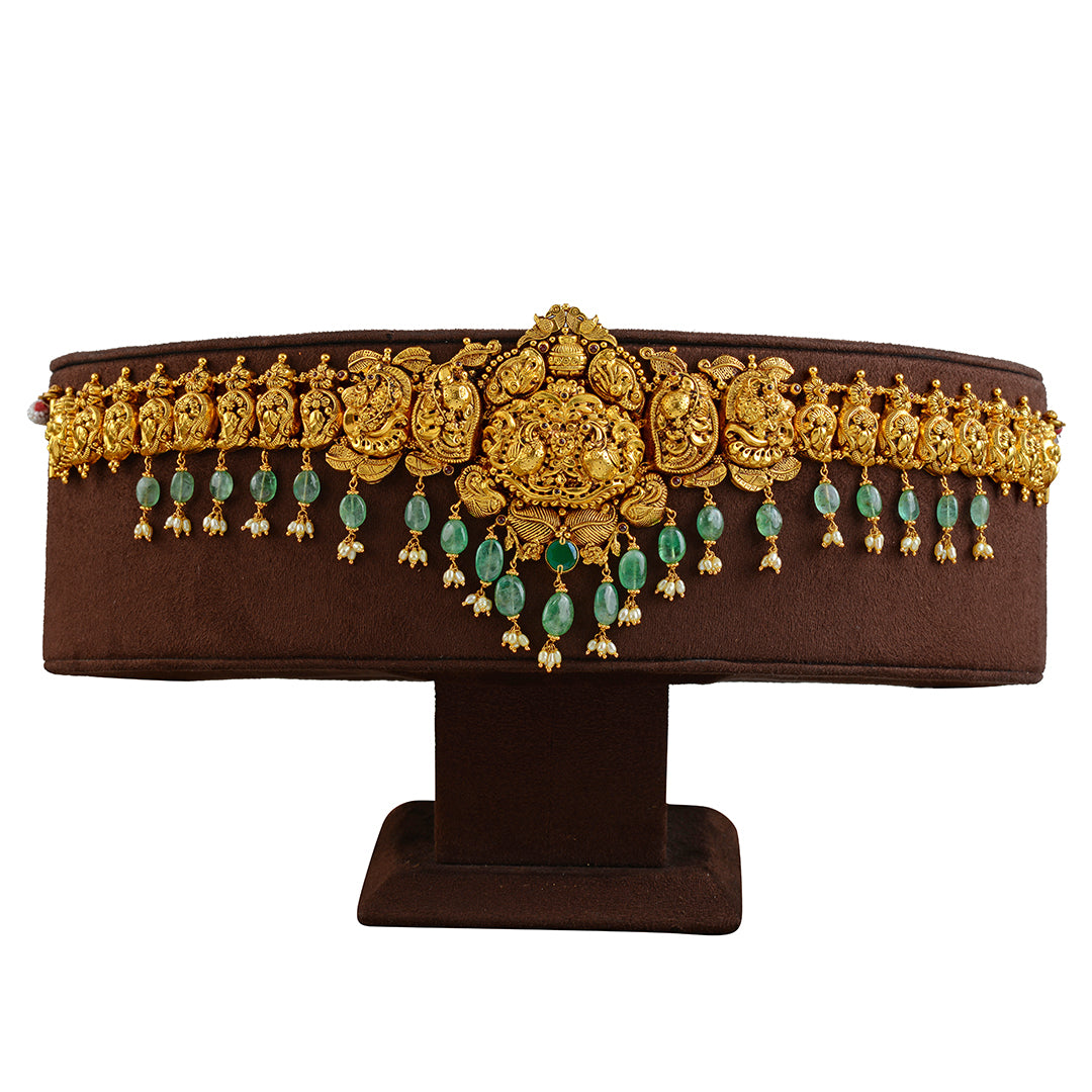 22K Gold Vaddanam in Mango Motif - Krishna Jewellers Pearls and Gems