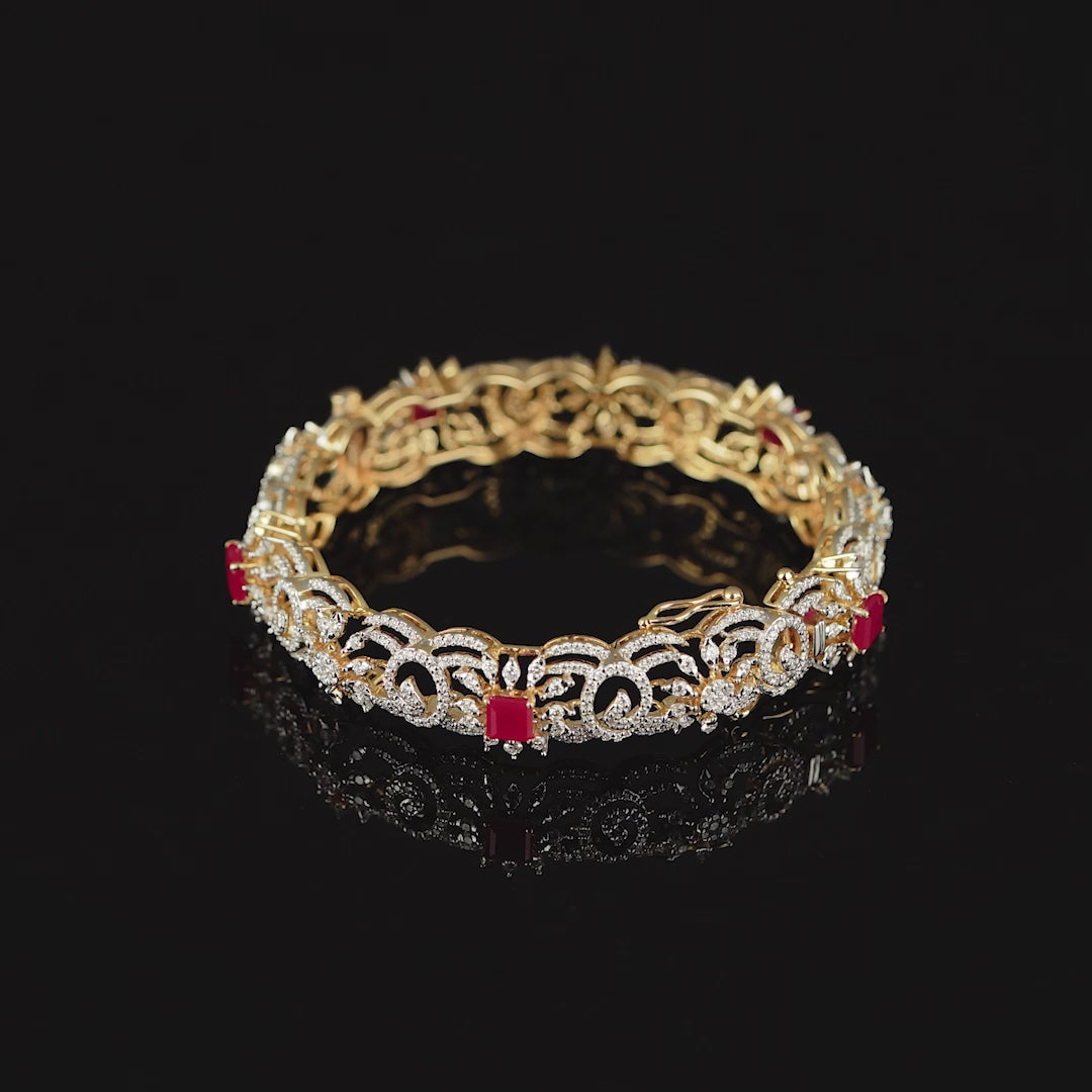 Diamond Ruby Bangle