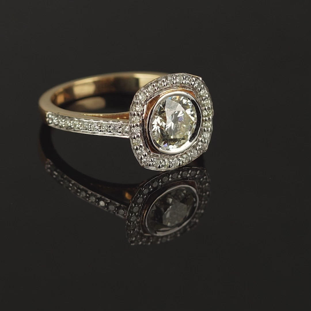 Squaricle Solitaire Diamond Ring