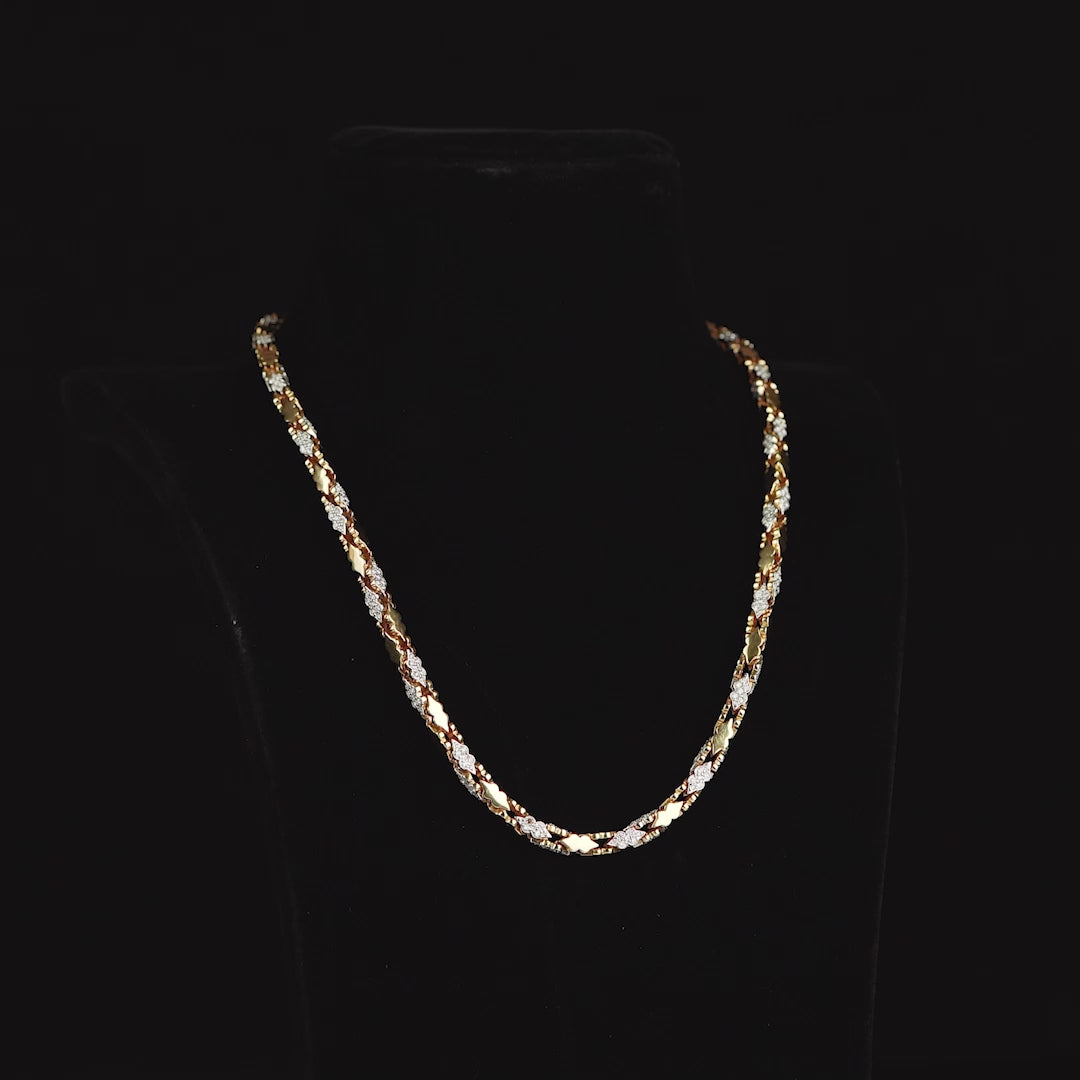 Diamond Long Chain in Rose Gold