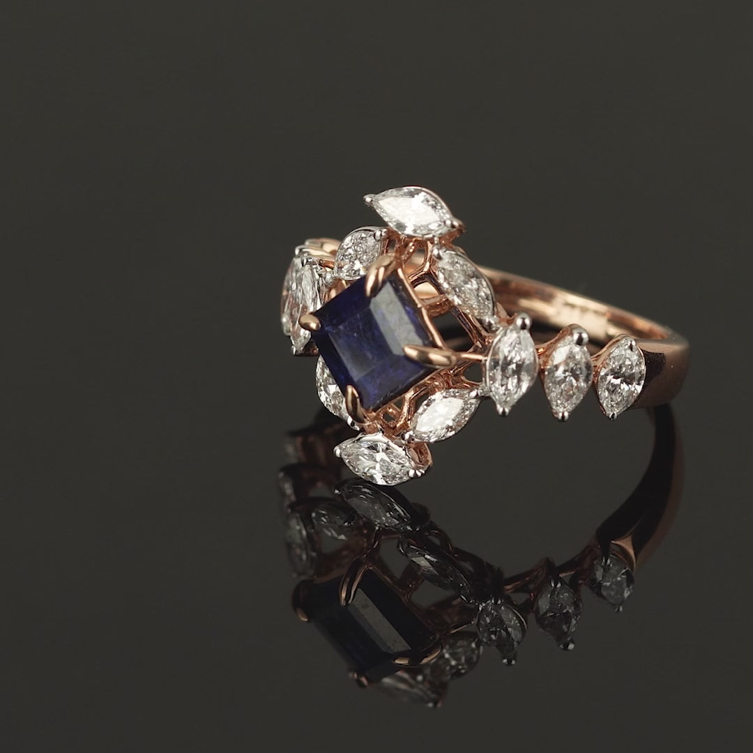 Rose Gold Pearl diamond Ring