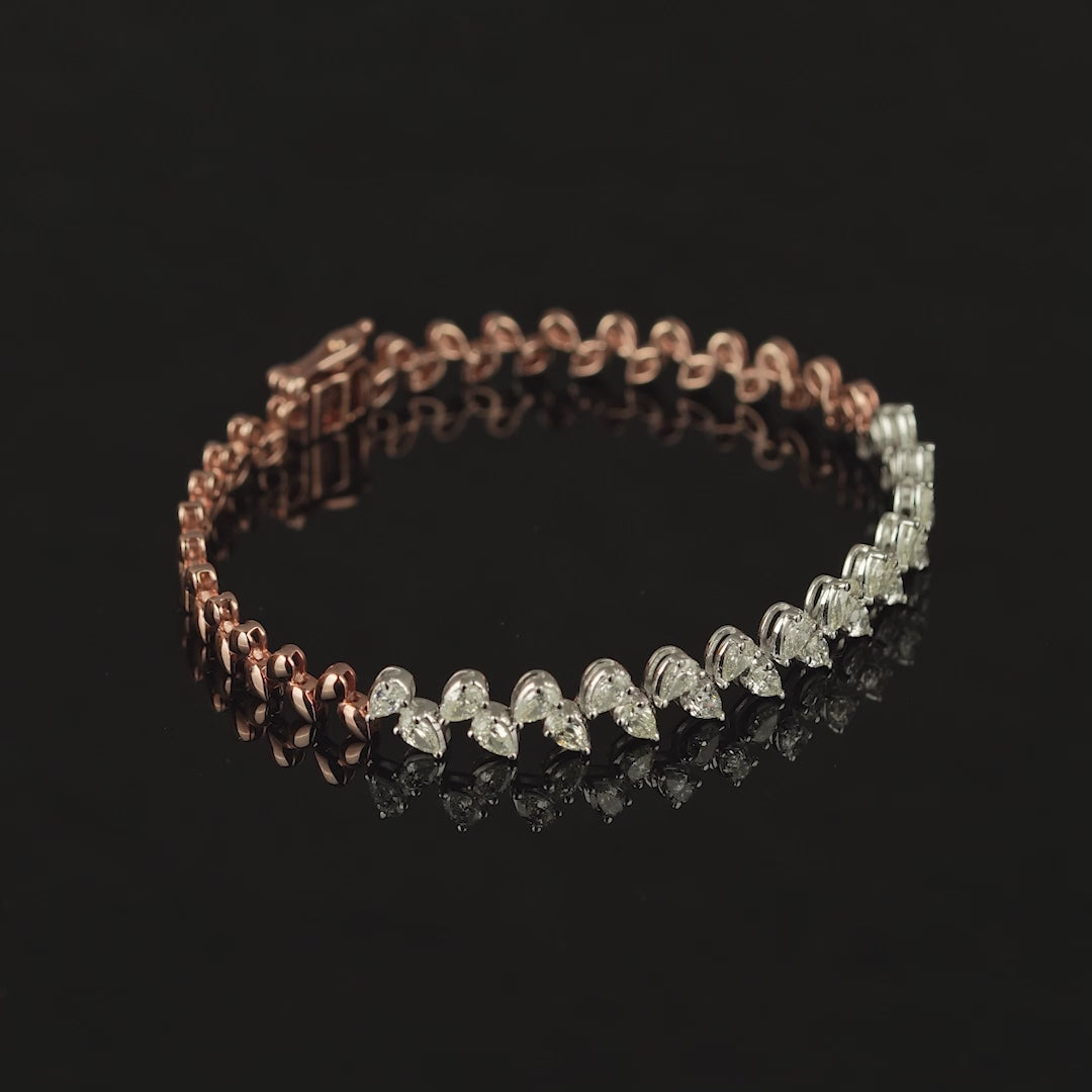 Zig Zag tennis diamond bracelet
