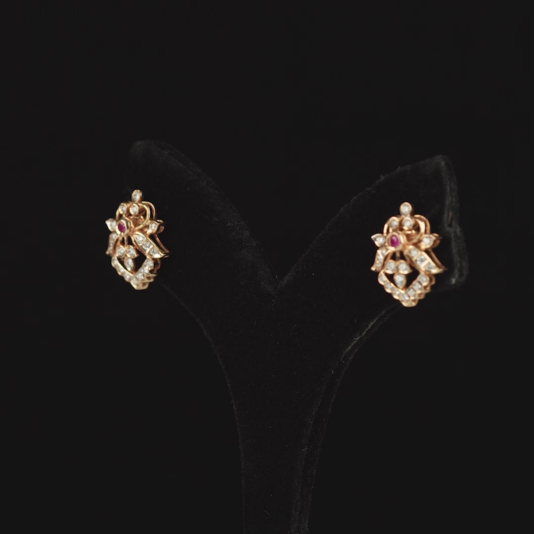 Butterfly Diamond Earrings Stud