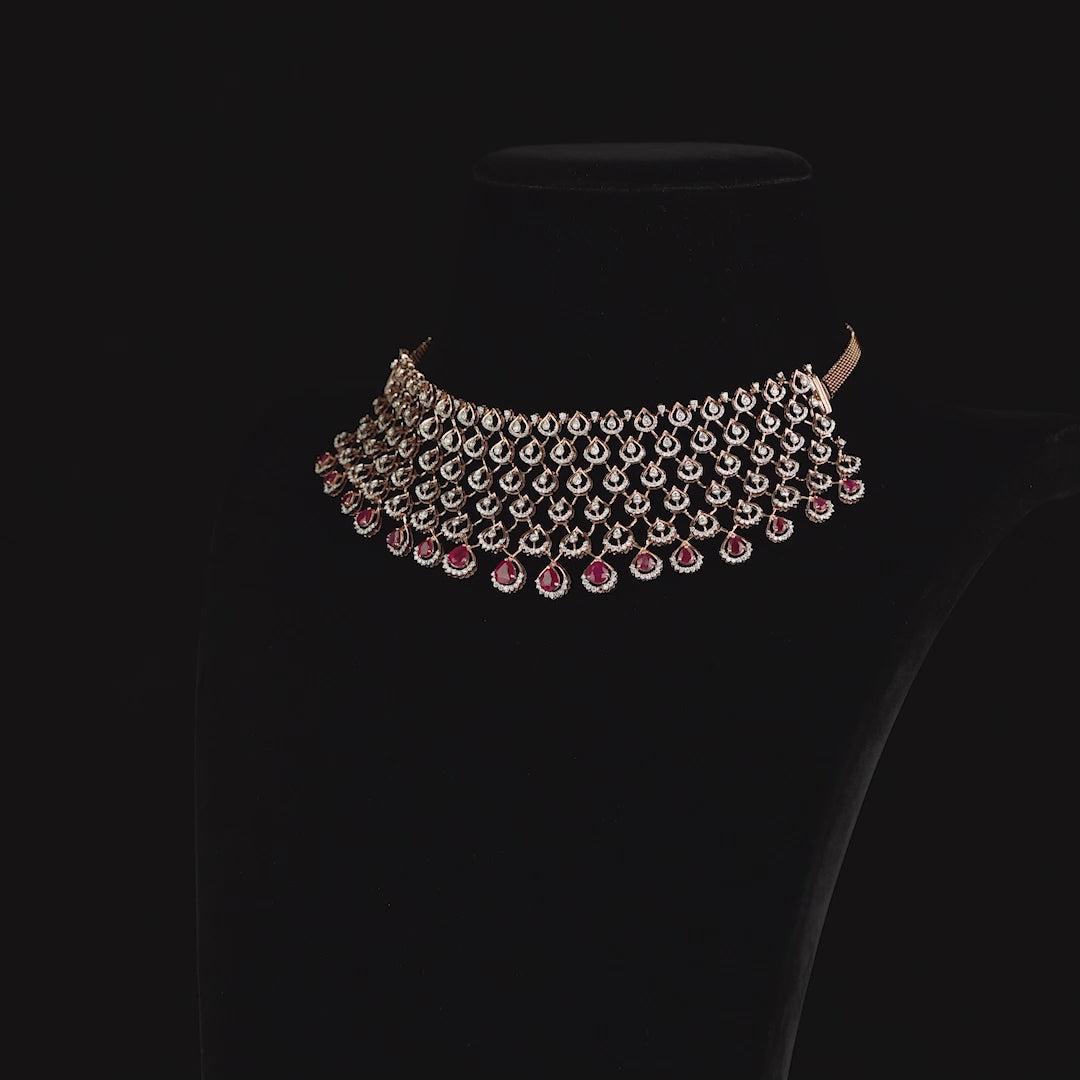 Diamond Ruby Choker Necklace