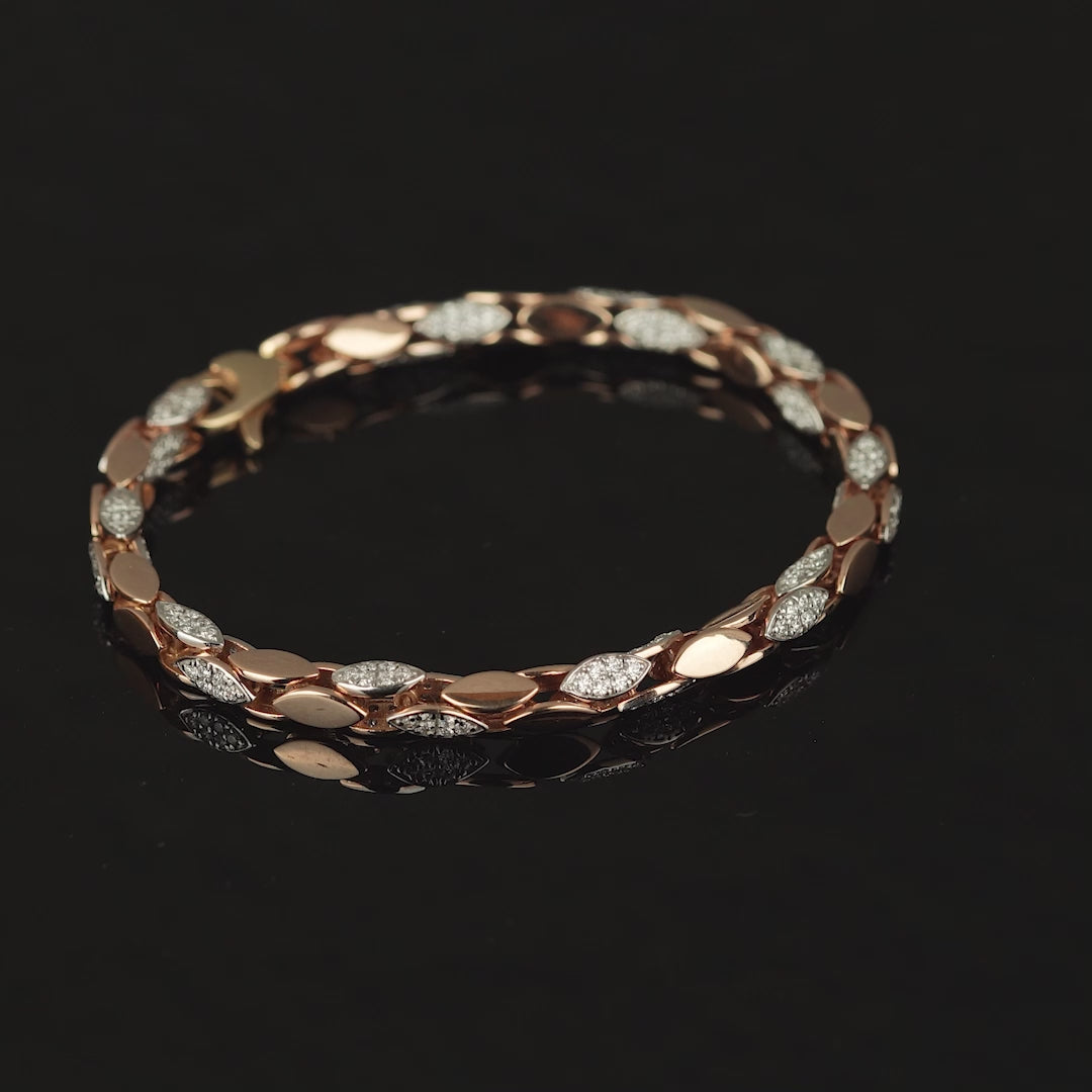 Pear Mesh Diamond Bracelet in Rose Gold