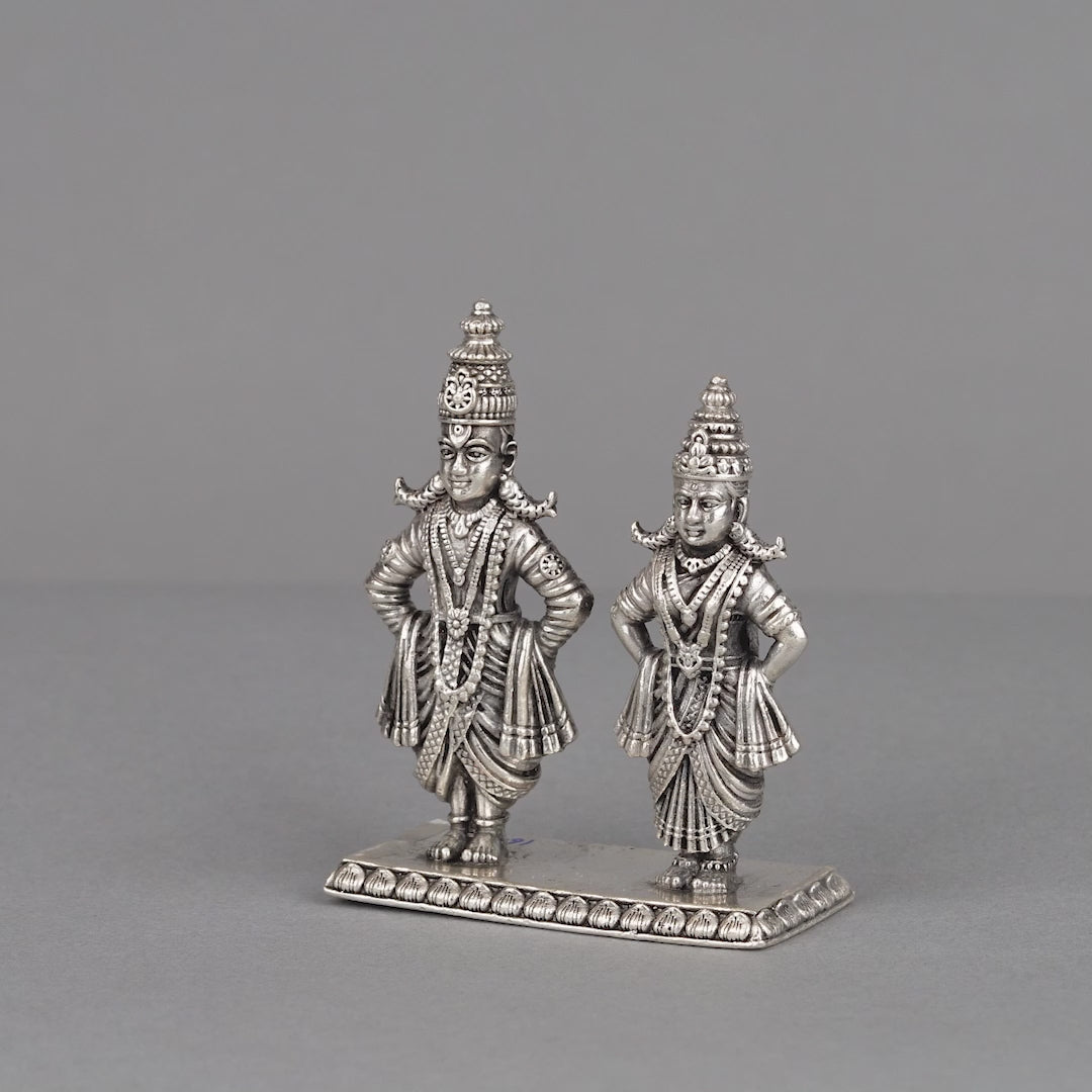Silver Vithal and Rukmini Idol