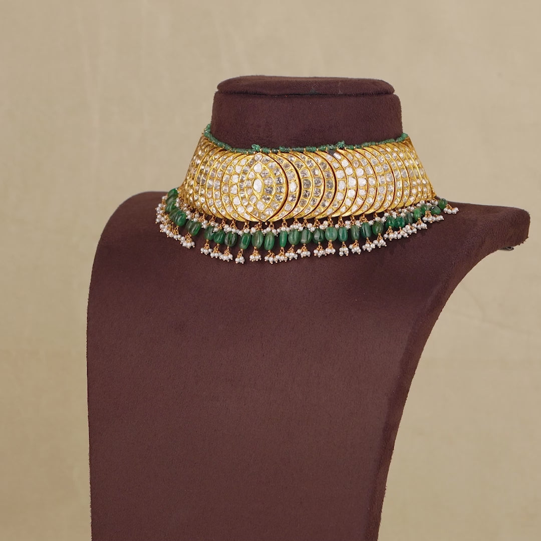 Beautifull 22k Gold Polki Choker